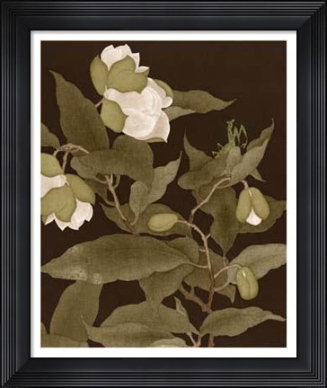 Framed Asian Brocade I Print