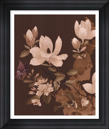 Framed Asian Brocade II Print