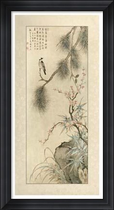Framed Pine And Bamboo Print