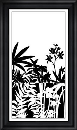 Framed Tropical Silhouette I Print