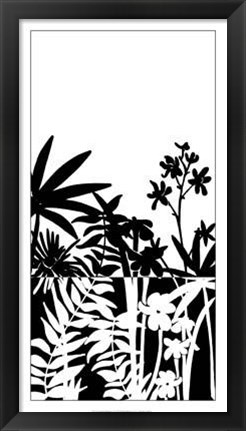 Framed Tropical Silhouette I Print