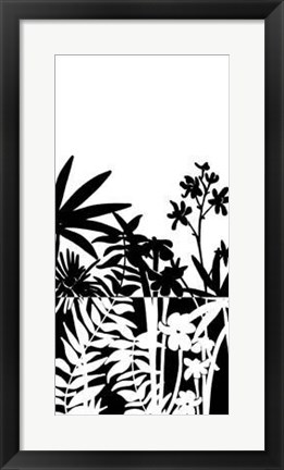 Framed Tropical Silhouette I Print