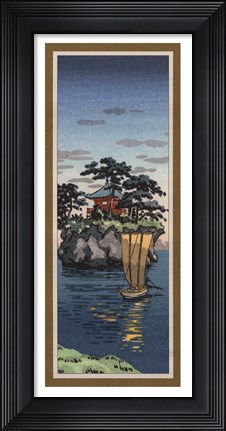 Framed Peaceful Village I Print