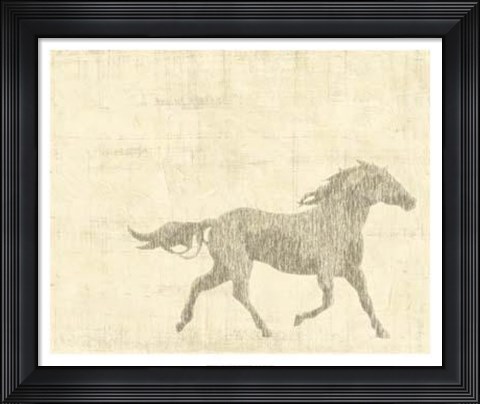 Framed Vintage Horse I Print