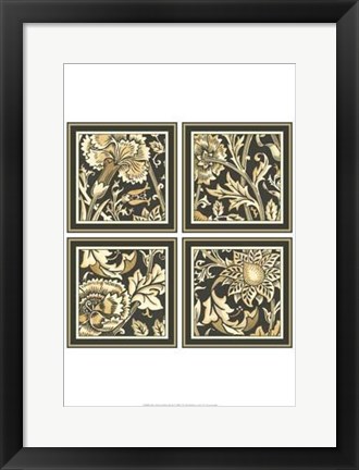 Framed Mini Neutral Floral Motif Print