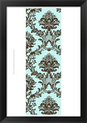 Framed Small Vivid Damask In Blue II Print