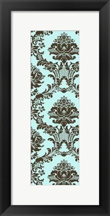 Framed Small Vivid Damask In Blue II Print