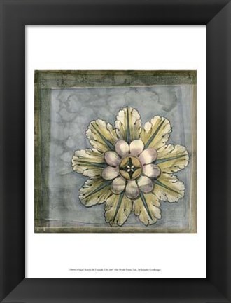 Framed Small Rosette and Damask II Print