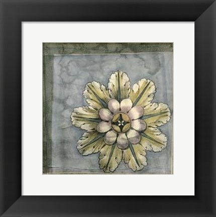 Framed Small Rosette and Damask II Print