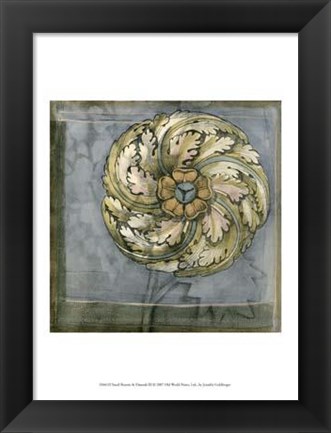 Framed Small Rosette and Damask III Print