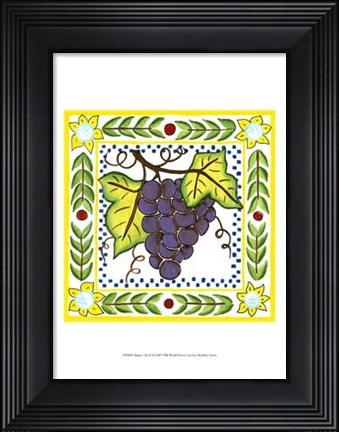 Framed Rustic Tile II Print