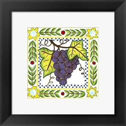 Framed Rustic Tile II Print