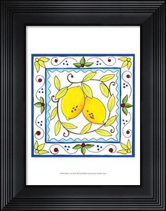 Framed Rustic Tile III Print