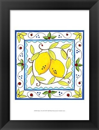 Framed Rustic Tile III Print