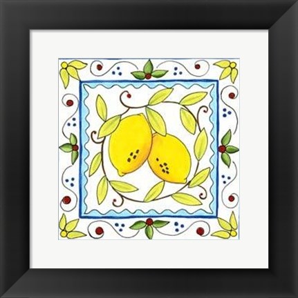 Framed Rustic Tile III Print
