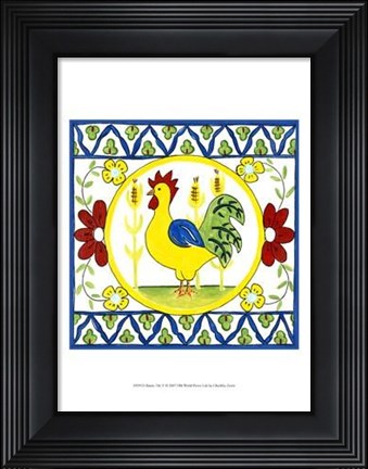 Framed Rustic Tile V Print