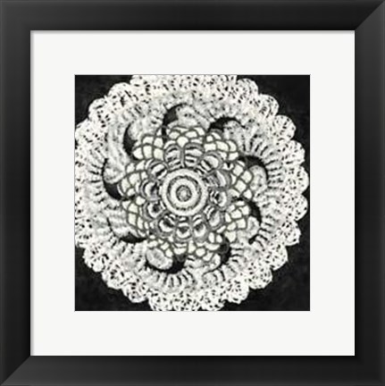 Framed Mini Abstract Rosette I Print