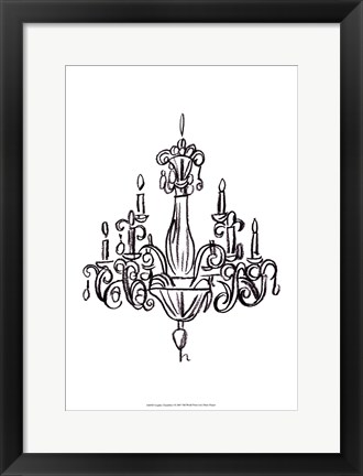 Framed Graphic Chandelier I Print