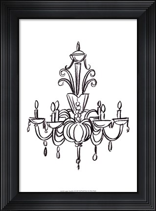 Framed Graphic Chandelier II Print