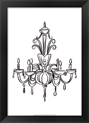 Framed Graphic Chandelier II Print