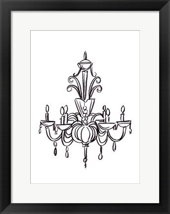 Framed Graphic Chandelier II Print