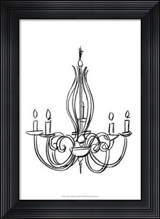 Framed Graphic Chandelier IV Print
