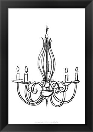 Framed Graphic Chandelier IV Print