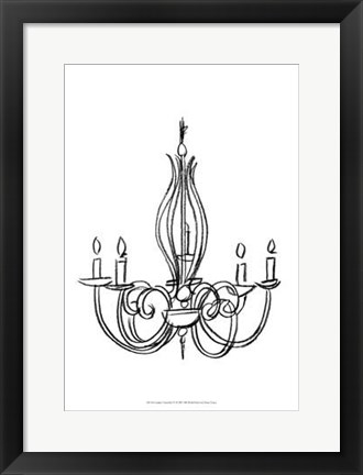 Framed Graphic Chandelier IV Print