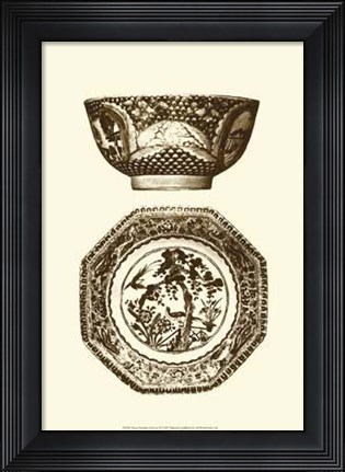 Framed Manor Porcelain In Brown II Print