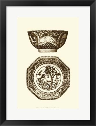 Framed Manor Porcelain In Brown II Print