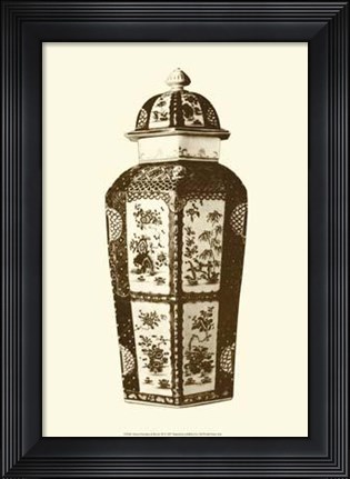 Framed Manor Porcelain In Brown III Print