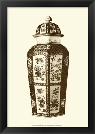 Framed Manor Porcelain In Brown III Print