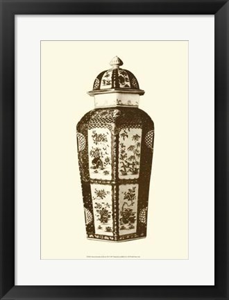 Framed Manor Porcelain In Brown III Print