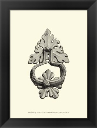 Framed Wrought Iron Door Knocker I Print