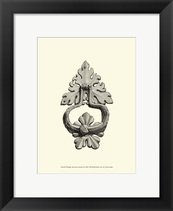 Framed Wrought Iron Door Knocker I Print