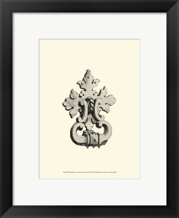 Framed Wrought Iron Door Knocker II Print