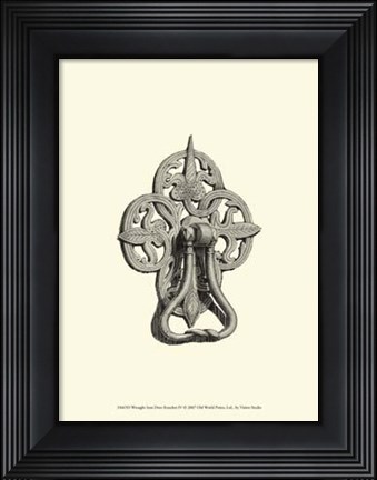 Framed Wrought Iron Door Knocker IV Print