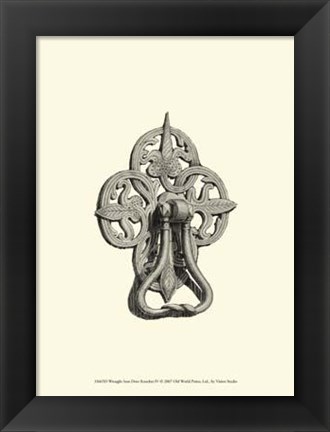 Framed Wrought Iron Door Knocker IV Print