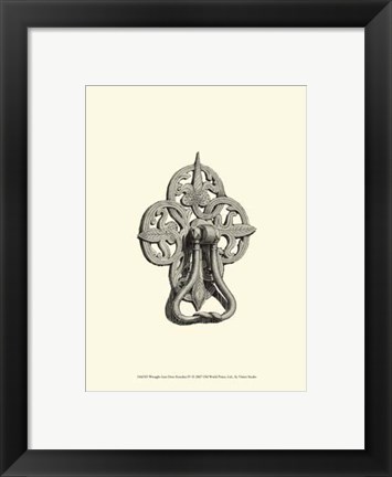Framed Wrought Iron Door Knocker IV Print