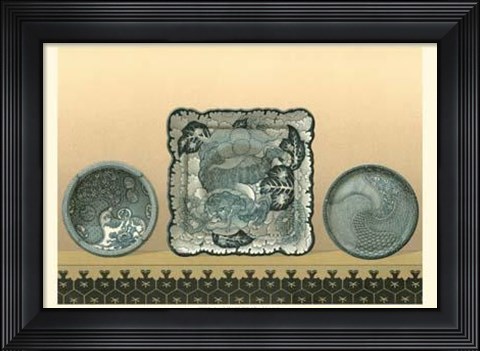 Framed Porcelain In Teal II Print