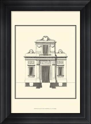 Framed Bandw Parisian Facade I Print