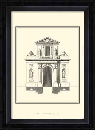 Framed Bandw Parisian Facade II Print
