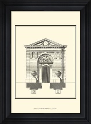 Framed Bandw Parisian Facade III Print