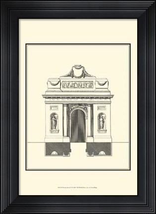 Framed Bandw Parisian Facade IV Print