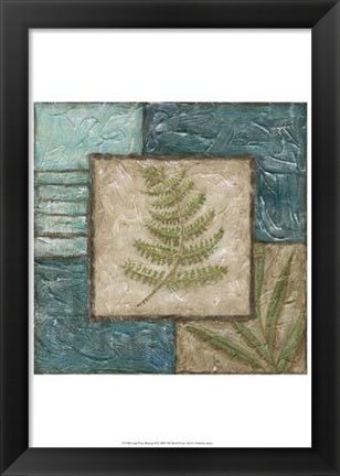 Framed Large Fern Montage II Print