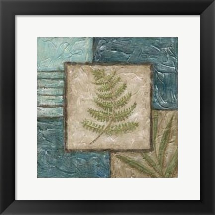 Framed Large Fern Montage II Print