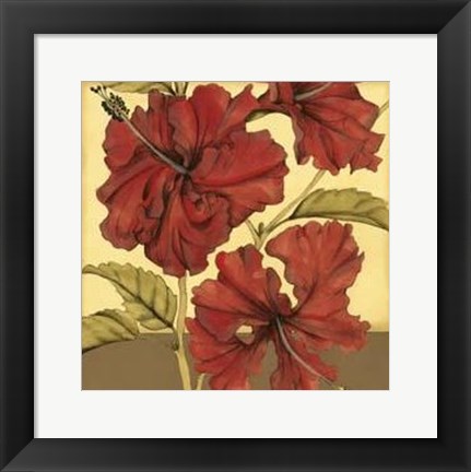 Framed Cropped Sophisticated Hibiscus I Print