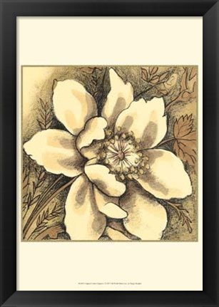 Framed Cropped Golden Elegance I Print