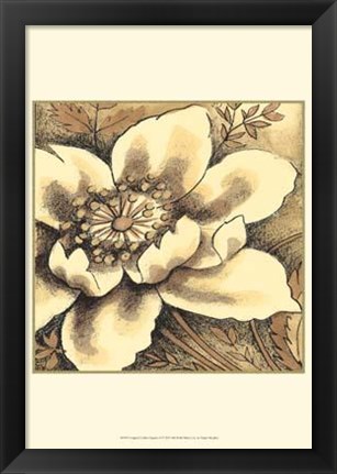 Framed Cropped Golden Elegance II Print
