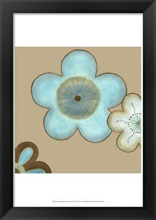 Framed Small Pop Blossoms In Blue II Print